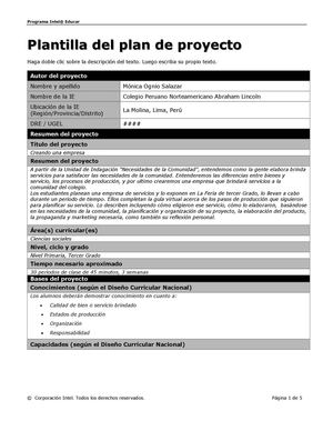 Tercer Grado. Creando una empresa