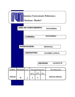 Programa algebra lineal