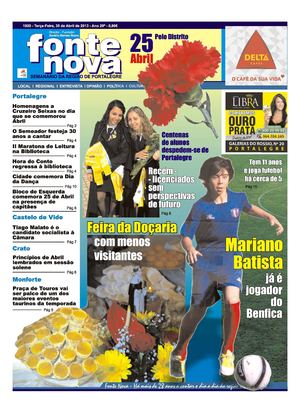 FONTE NOVA - Semanário da Região de Portalegre - 1920 - 30.04.2013