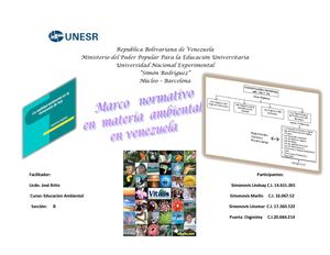 Marco normativo en materia ambiental en venezuela