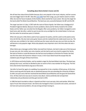 Everything About Gloria Estefan