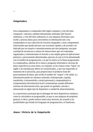 historia de la computadora