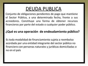 DEUDA PUBLICA
