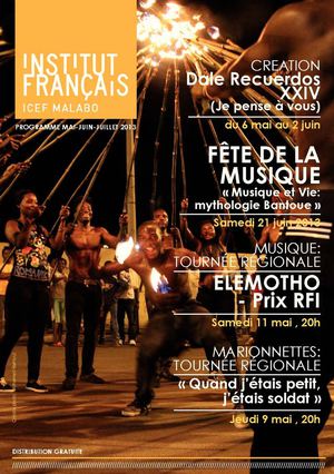 Programme mai-juin-juillet 2013 de l'Institut Français de Malabo