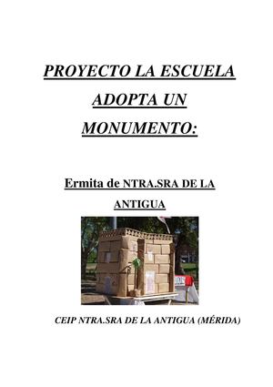 Proyecto "Mi colegio adopta un monumento"