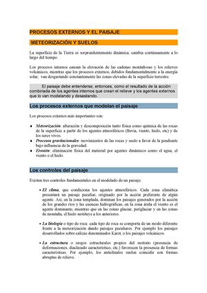 Meteorizacion y paisaje