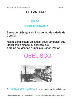 Fase I-II-III do proxecto unha viaxe no tempo