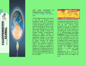 FOLLETO DEL CALENTAMIENTO GLOBAL