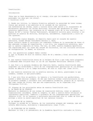 CONSTITUCION DE LA ASAMBLEA APOSTOLICA DE LA FE EN CRISTO JESUS