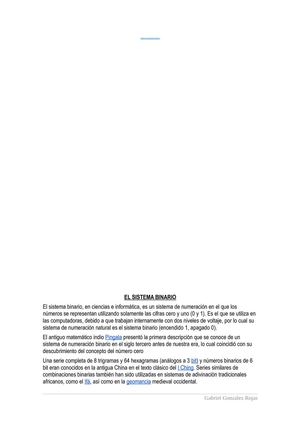 Sistema de Numeración Binario