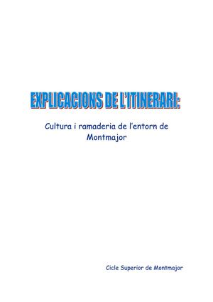 Cultura i ramaderia de l'entorn de Montmajor