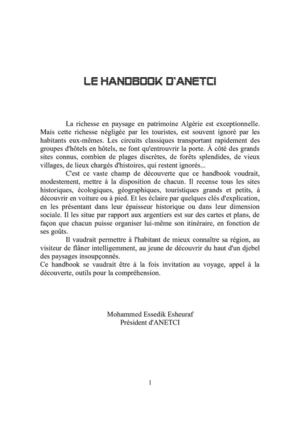 Handbook pour le Touriste en Algérie