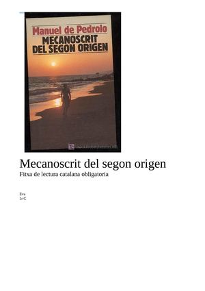 El Mecanoscrit del segon origen