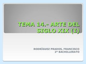 TEMA 14.- ARTE DEL SIGLO XIX (I)