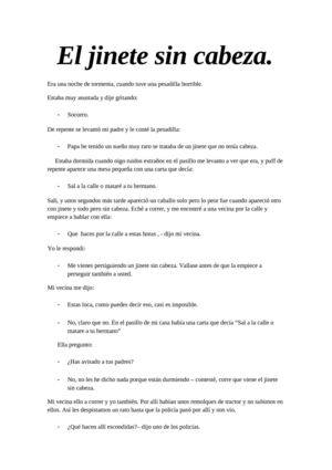 El jinete sin cabeza