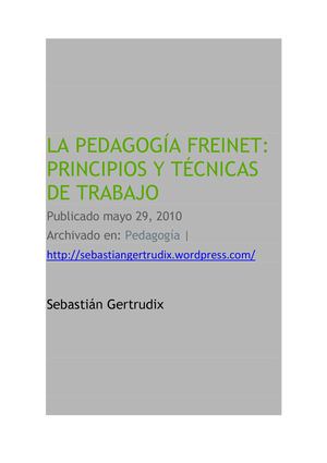 LA PEDAGOGÍA FREINET