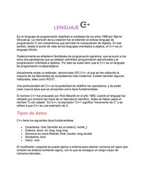 LENGUAJE C++
