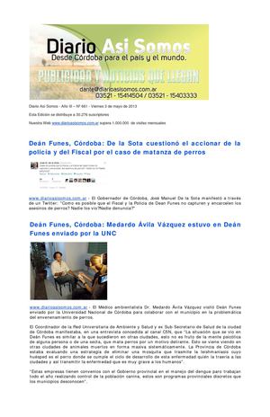 Diario Así Somos. Nº 661. Viernes 3 de mayo de 2013