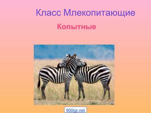 7 класс биология Млекопитающие копытные  общая характеристика