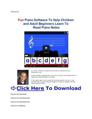 Piano Is Fun Software Free Download + Piano Is Fun