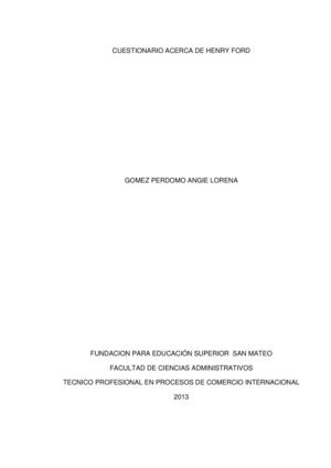 Cuestionario Hennry ford