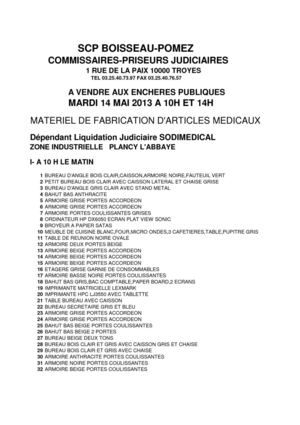 MATERIEL DE LABORATOIRE - MATERIEL DE PRODUCTION DE CHAMPS OPERATOIRES - IMPORTANT STOCK MEDICAL 14-05-2013 