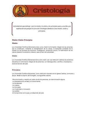 Misión, Visión de la UPB