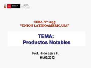 PRODUCTOS NOTABLES