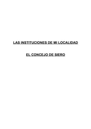 LAS INSTITUCIONES DE MI LOCALIDAD