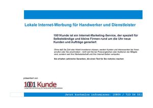 Lokale Internet-Werbung für Handwerker und Dienstleister