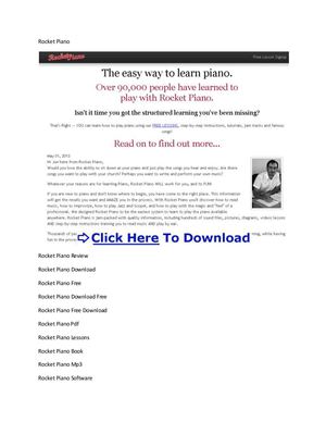 Rocket Piano Course + Does Rocket Piano Work