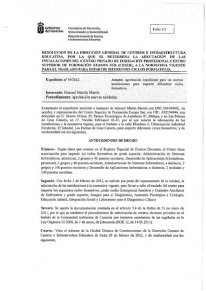 RESOLUCIÓN ACADEMIAS PRIVADAS