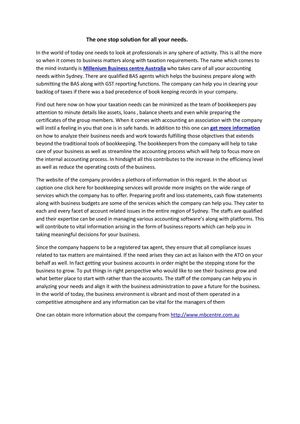 The one stop solution for all your needs.