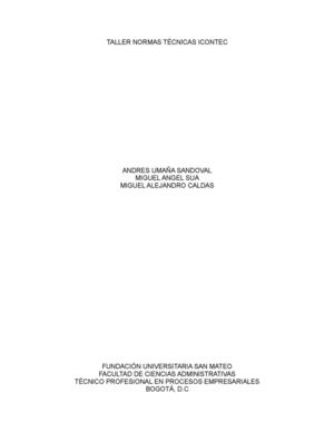 TALLER NORMAS TÉCNICAS ICONTEC