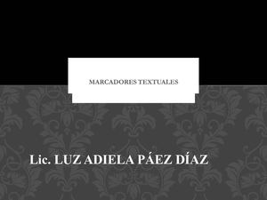 MARCADORES TEXTUALES