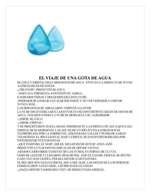 EL VIAJE DE UNA GOTA DE AGUA