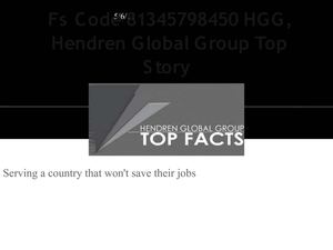 Fs Code 81345798450 HGG, Hendren Global Group Top Story | Flixya