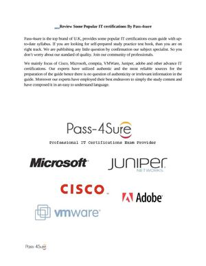 Pass-4sure Certification Exam 