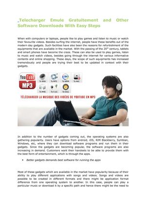 Telecharger Emule Gratuitement and Other Software Downloads With Easy Steps