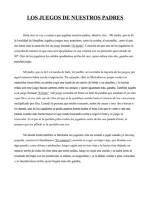 Los Juegos de nuestros padres