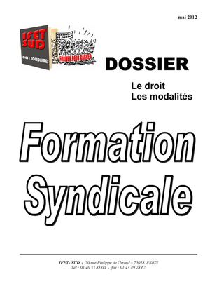 Dossier formation syndicale