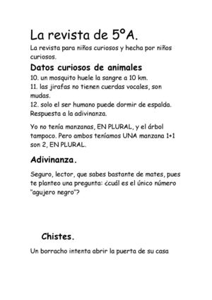 la revista de 5º A nº 3