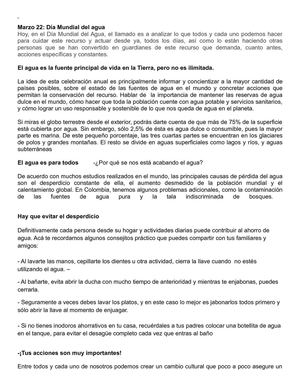 Marzo 22 dia del agua