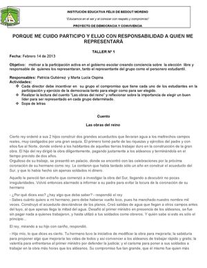 PROYECTO DEMOCRACIA Y CONVIVENCIA