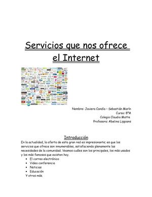 Servicios que nos ofrece el Internet