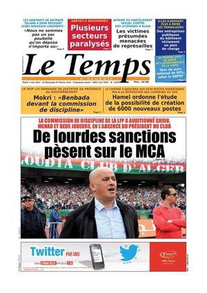 Le Temps d'Algérie Edition du Mardi 07 Mai 2013