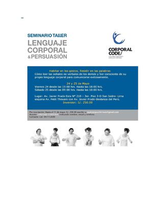 SEMINARIO TALLER LENGUAJE CORPORAL