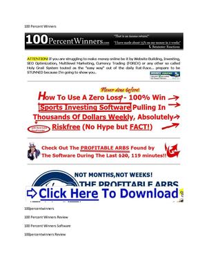100percentwinners + 100 Percent Winners Software Download