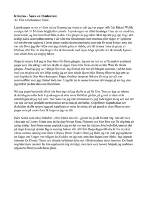 Ännu en filmfantast /Elin