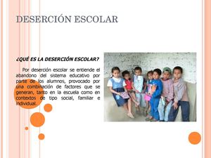 DESERCIÓN ESCOLAR